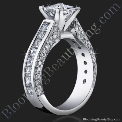 The original princess diamond engagement ring before customization.